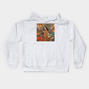 Woman surrounded by flowers 4. Kids Hoodie